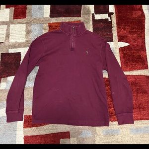 Polo Ralph Lauren 1/4 Zip Pullover Sweater Dark Red Men's Size Medium (M)